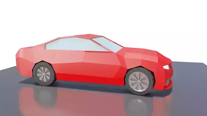 low poly car