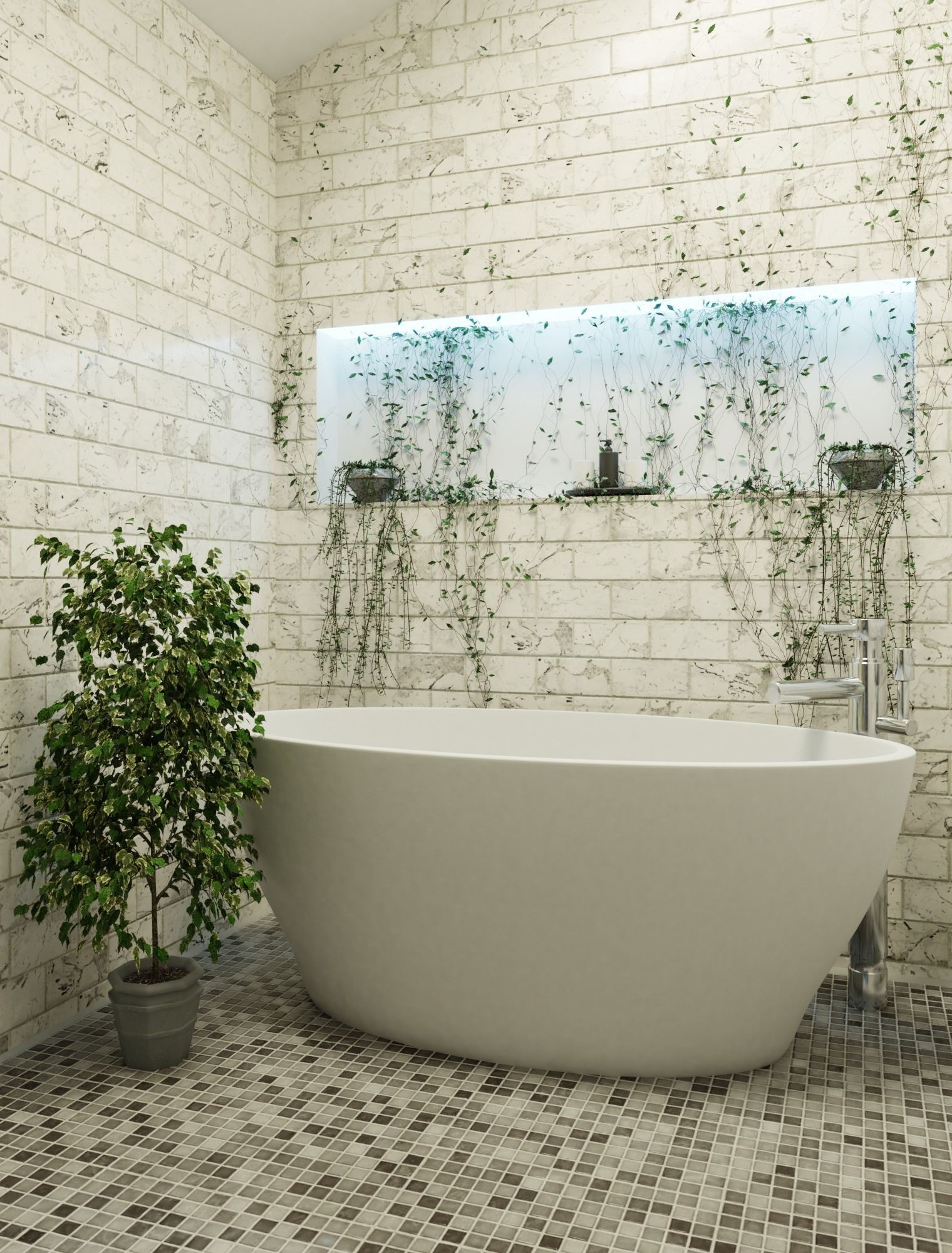 Modern Bathroom 3D model_1