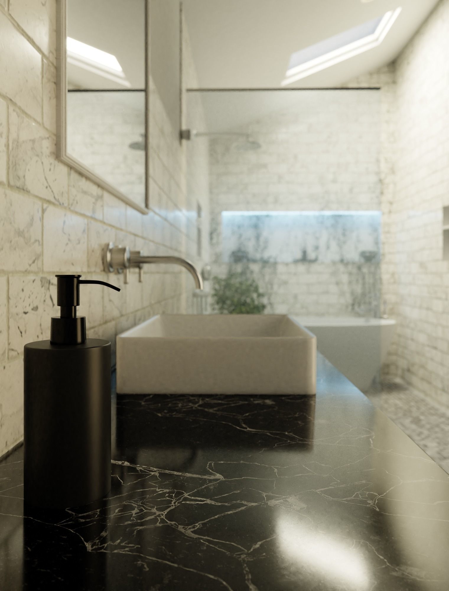Modern Bathroom 3D model_2