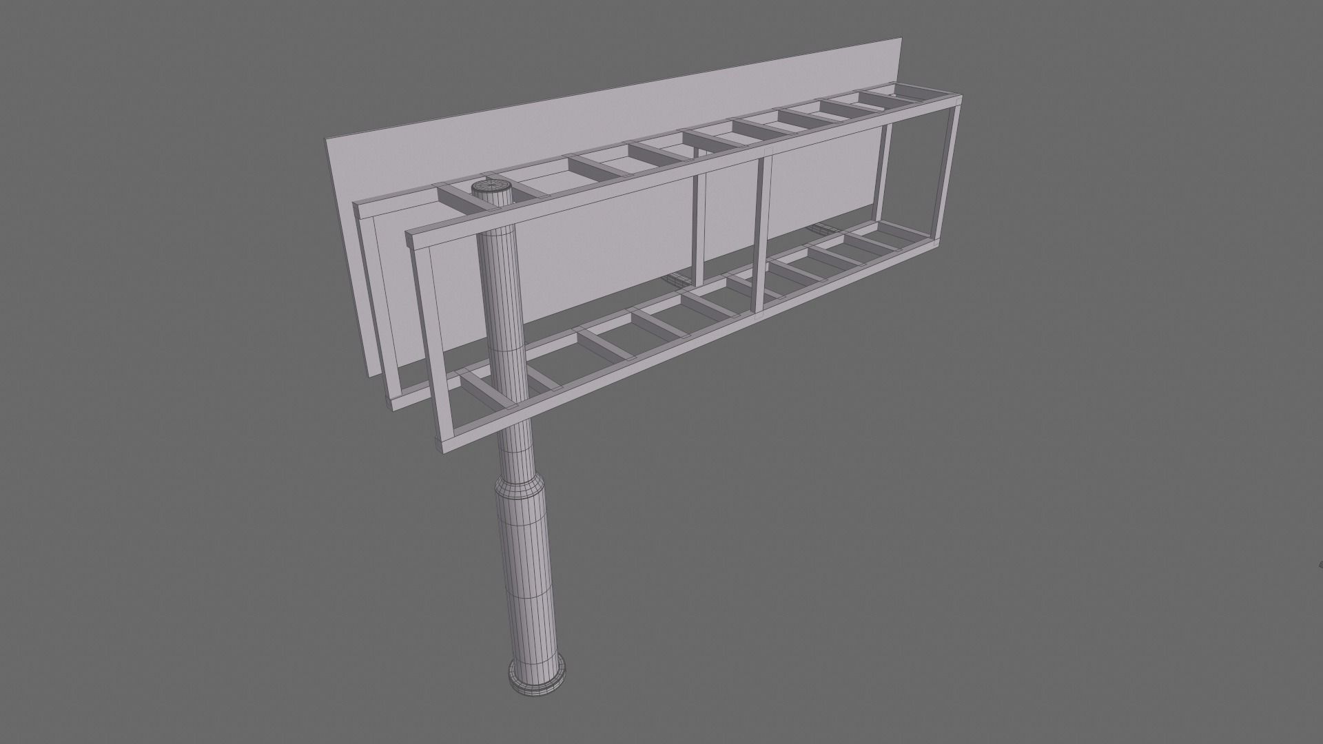 Billboards Collection billboard stand Low-poly 3D model_33