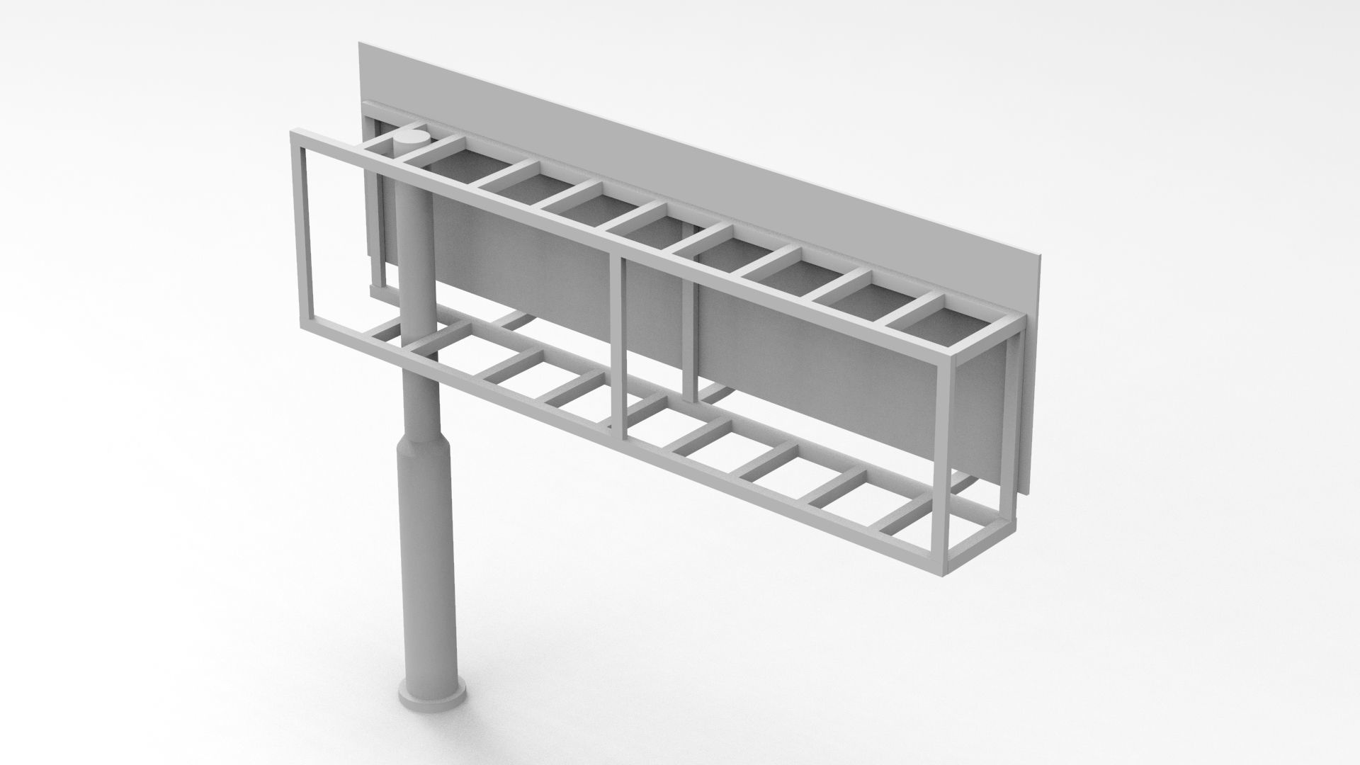 Billboards Collection billboard stand Low-poly 3D model_16