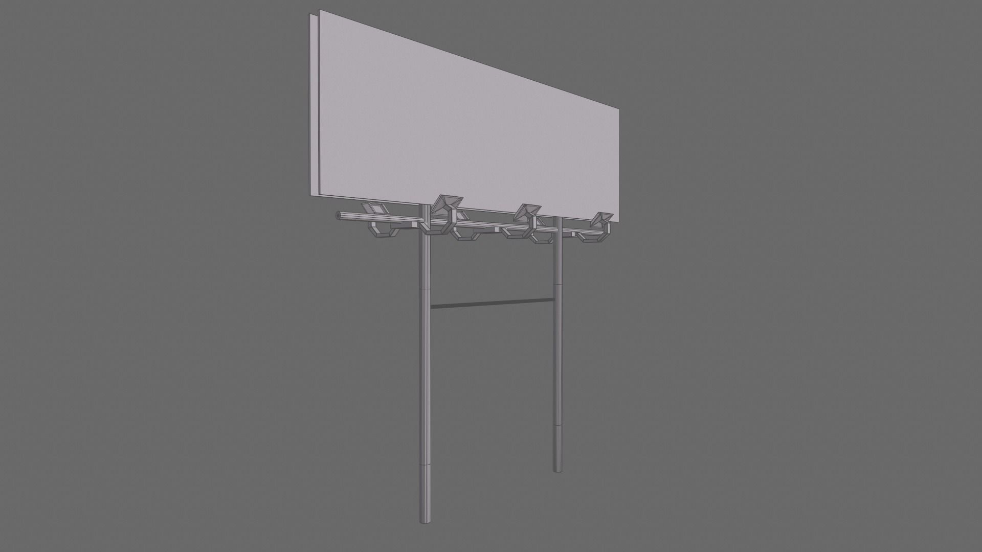 Billboards Collection billboard stand Low-poly 3D model_35