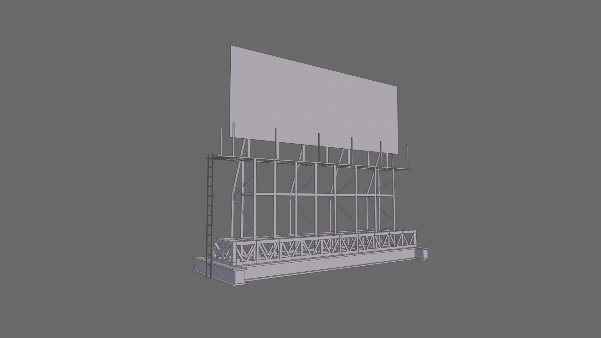 Billboards Collection billboard stand Low-poly 3D model_36