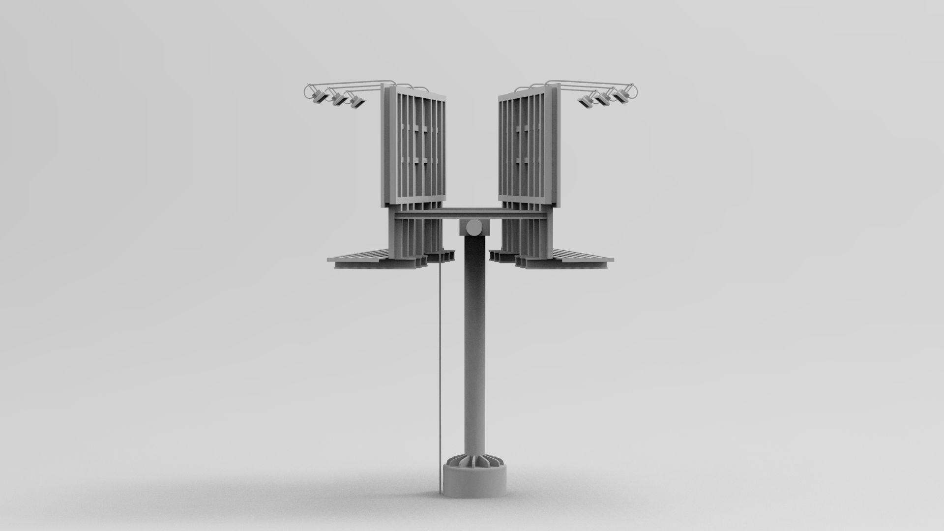 Billboards Collection billboard stand Low-poly 3D model_6