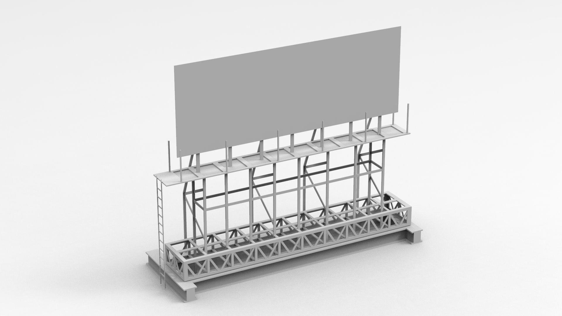 Billboards Collection billboard stand Low-poly 3D model_11