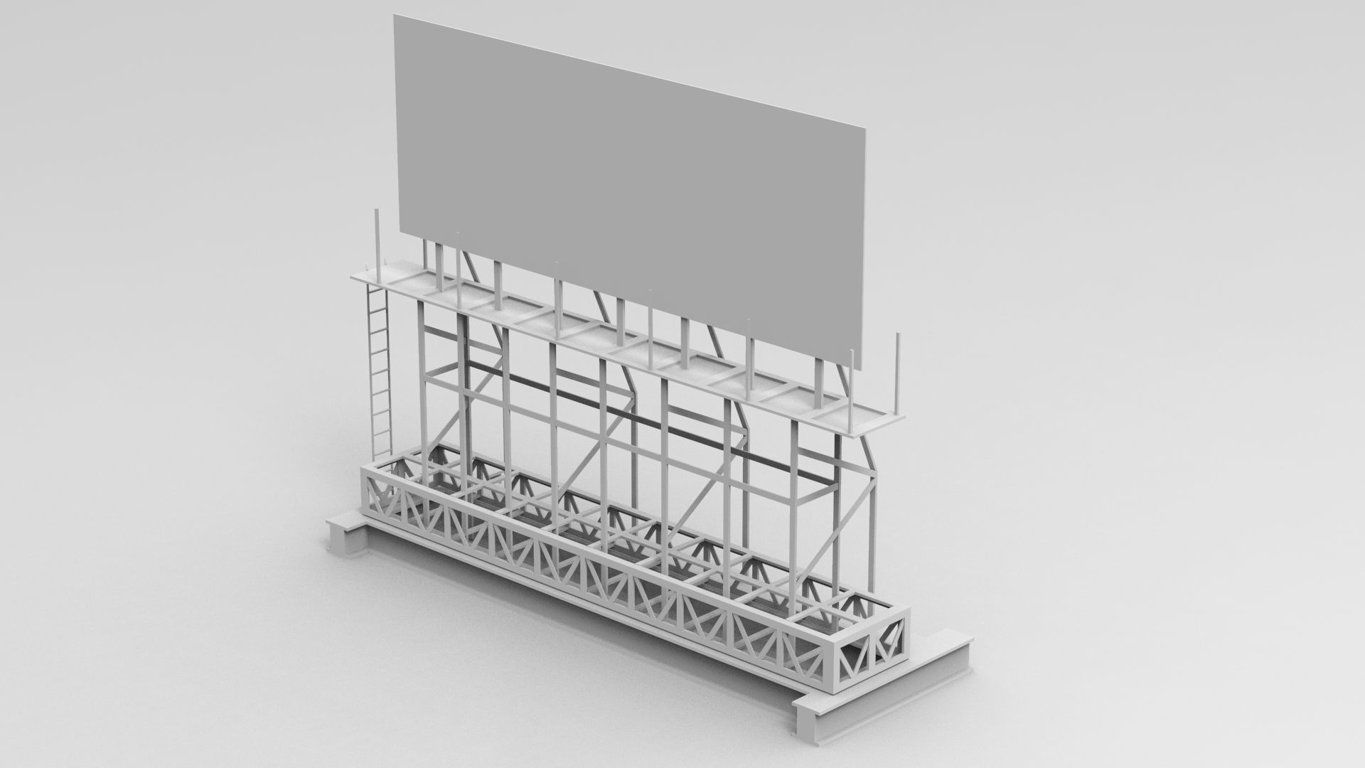 Billboards Collection billboard stand Low-poly 3D model_14