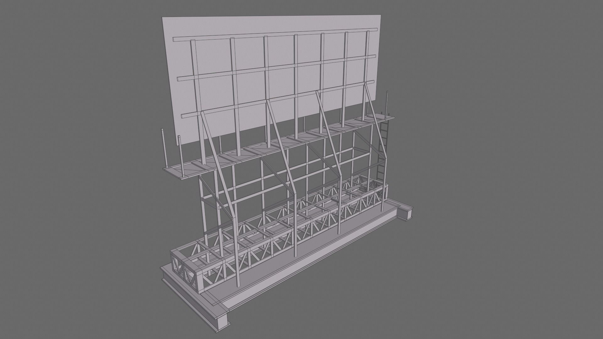 Billboards Collection billboard stand Low-poly 3D model_37