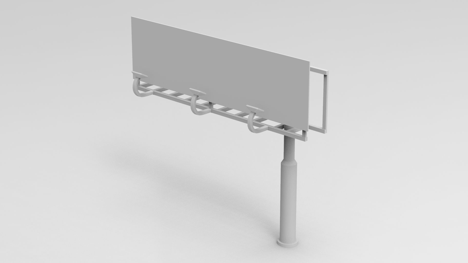 Billboards Collection billboard stand Low-poly 3D model_17