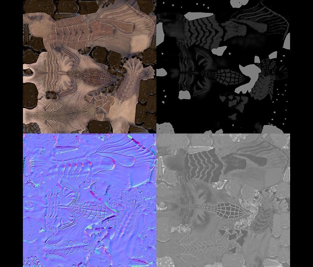 Spider woman monster Low-poly 3D model_13