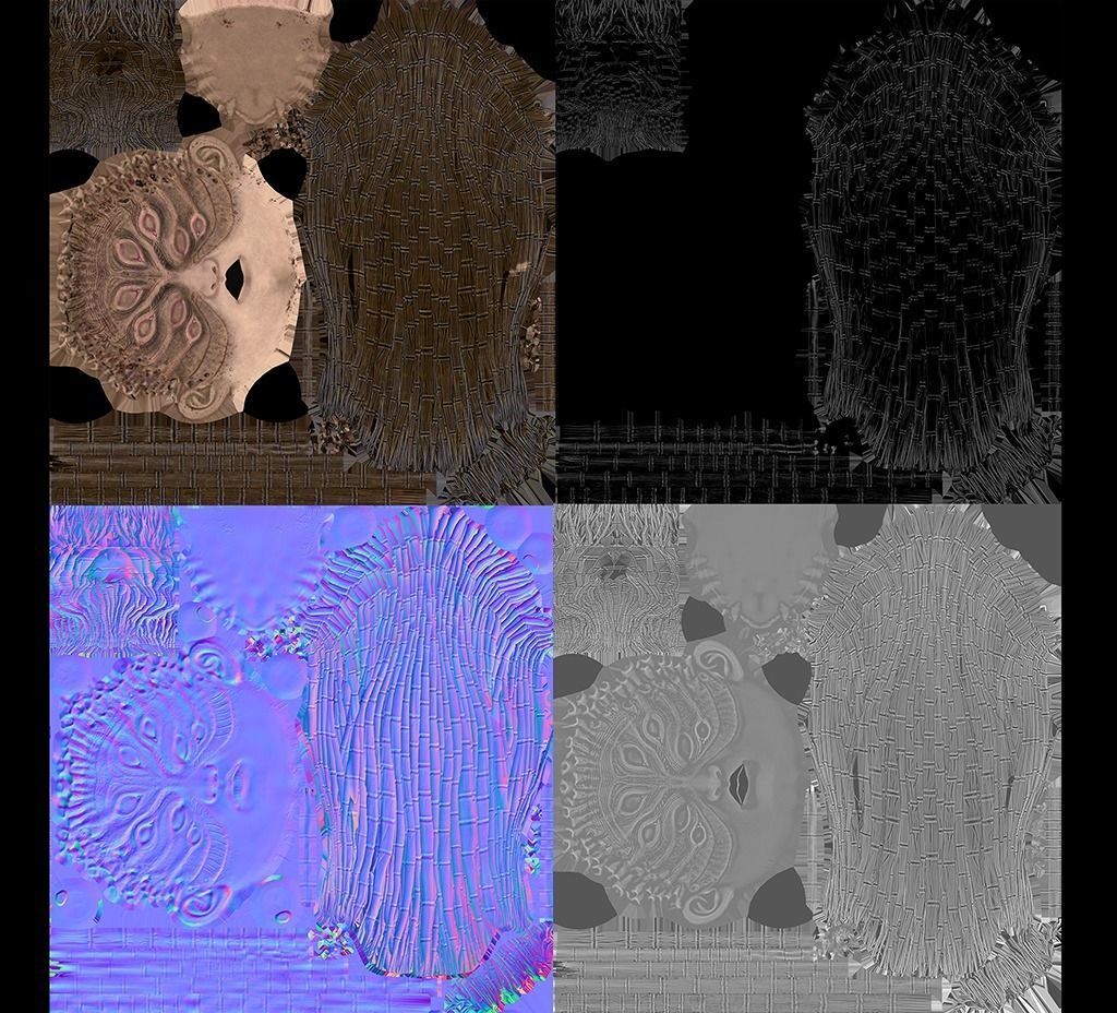 Spider woman monster Low-poly 3D model_14