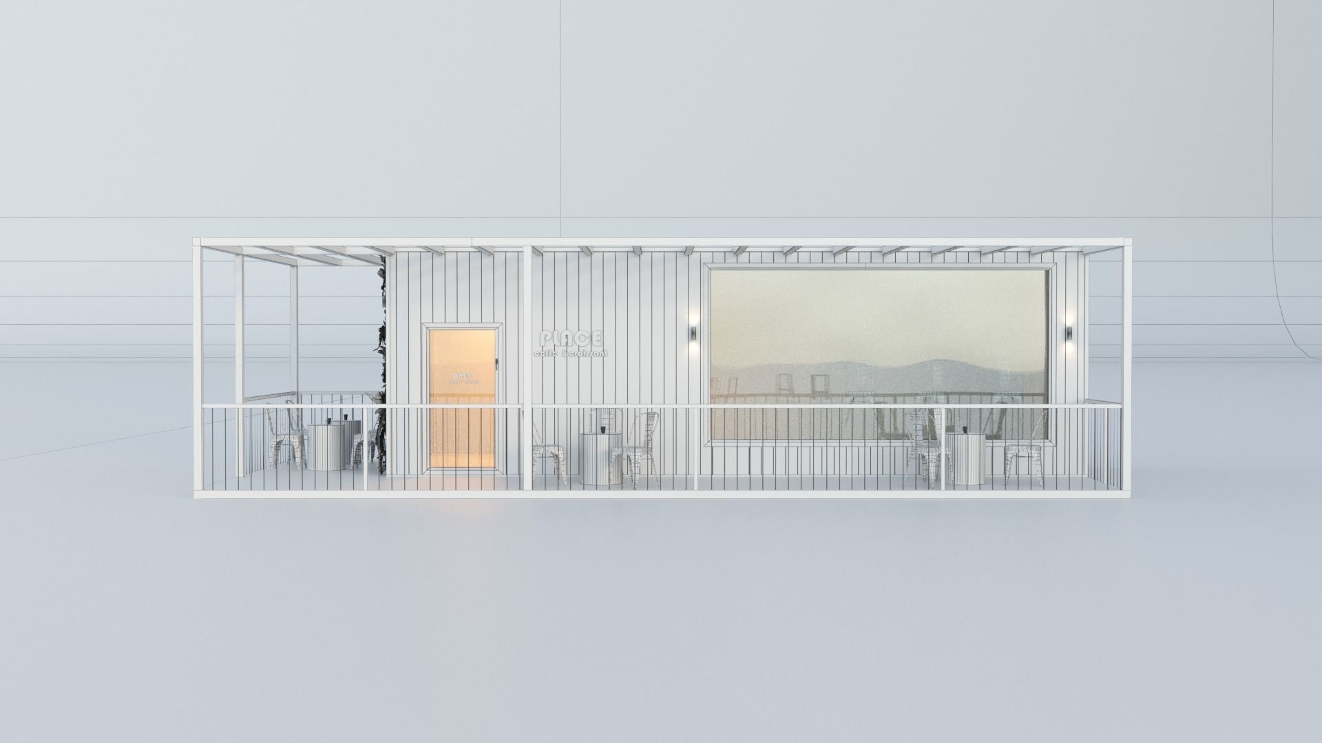 Module house cafe 3D model_4