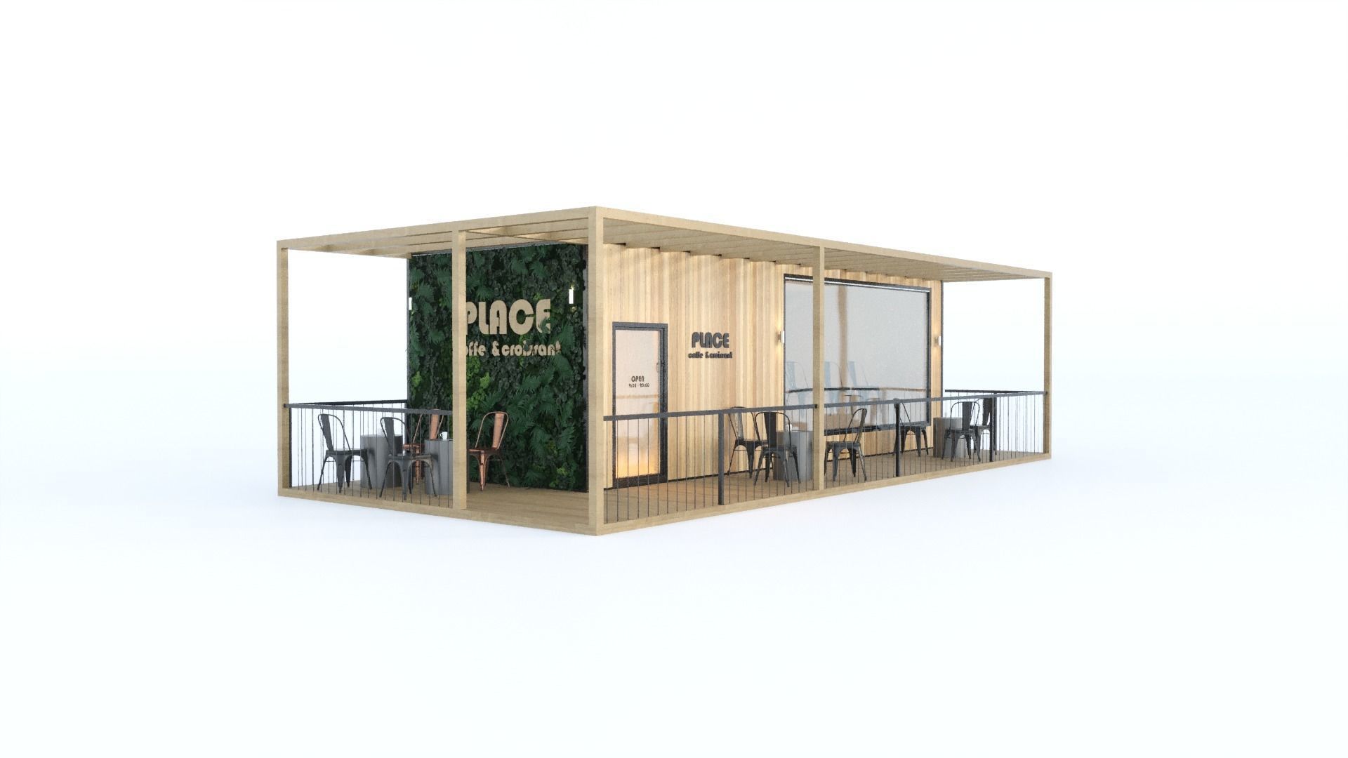 Module house cafe 3D model_9