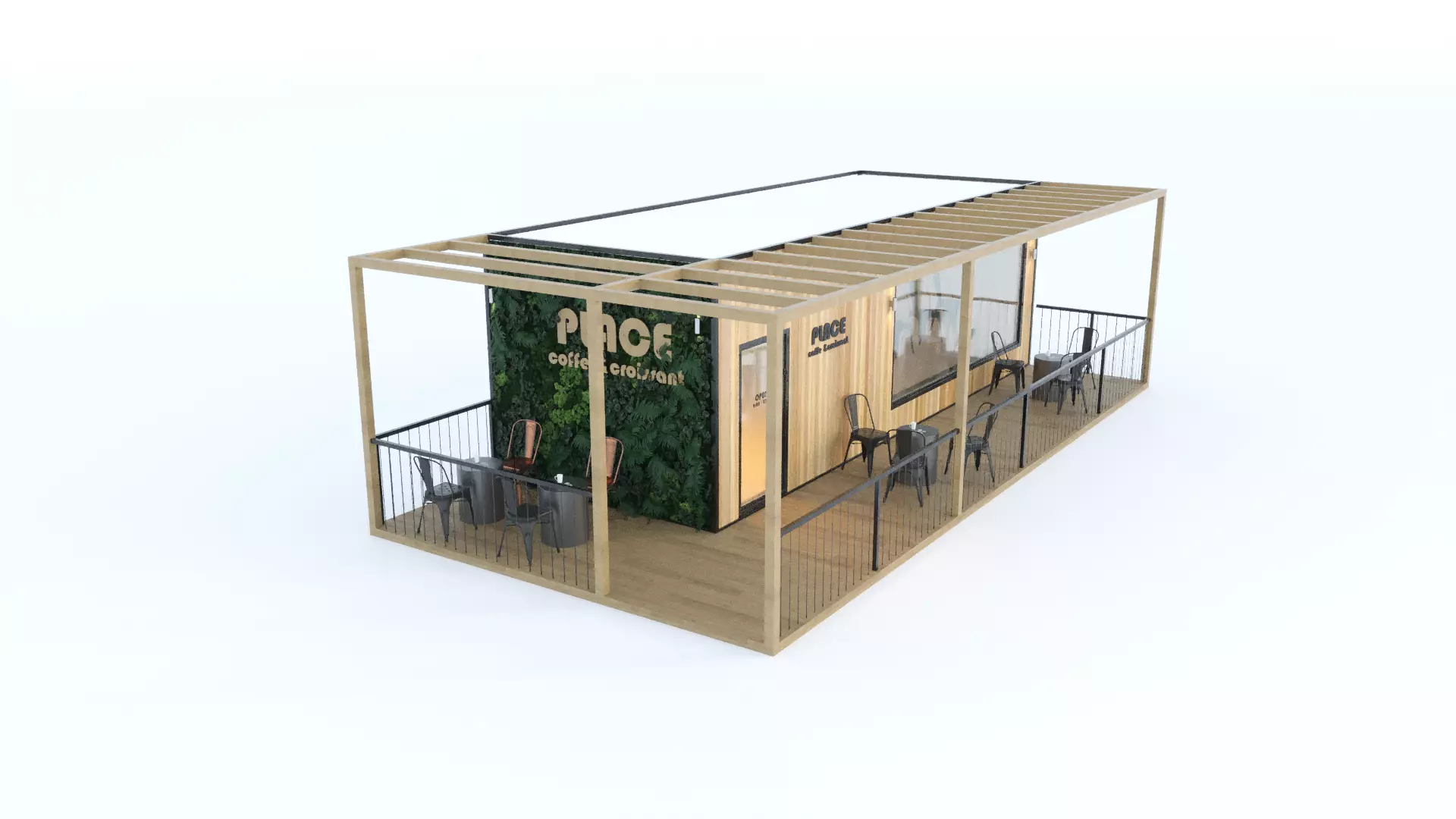 Module house cafe 3D model_0