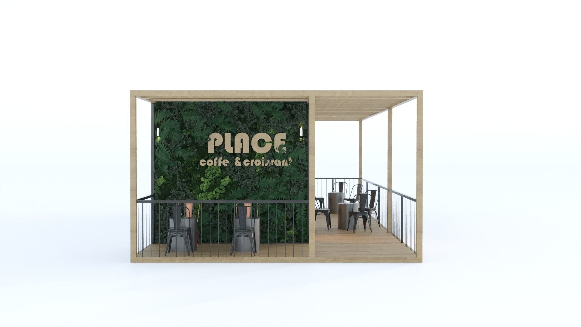 Module house cafe 3D model_7