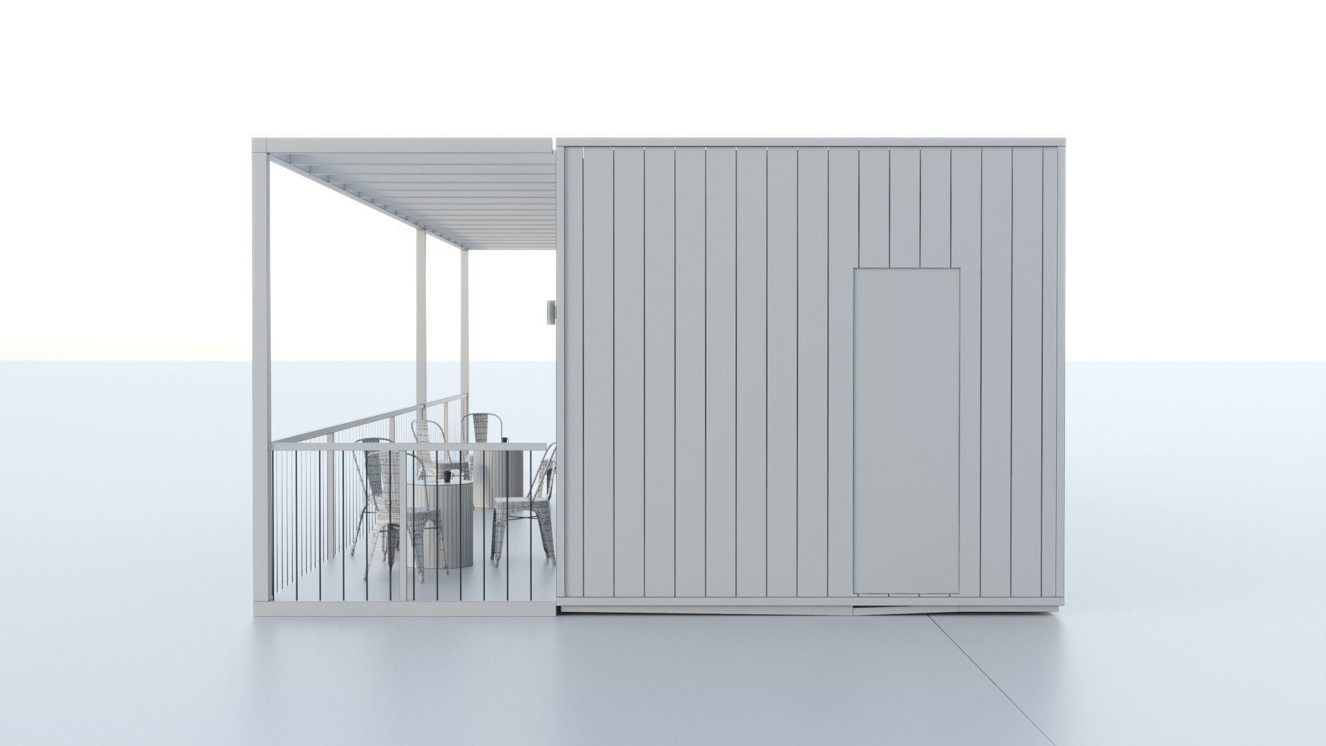 Module house cafe 3D model_6