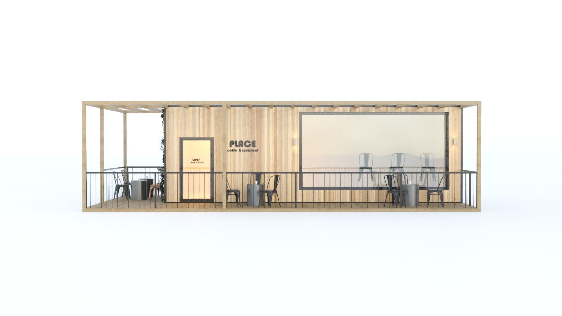 Module house cafe 3D model_3