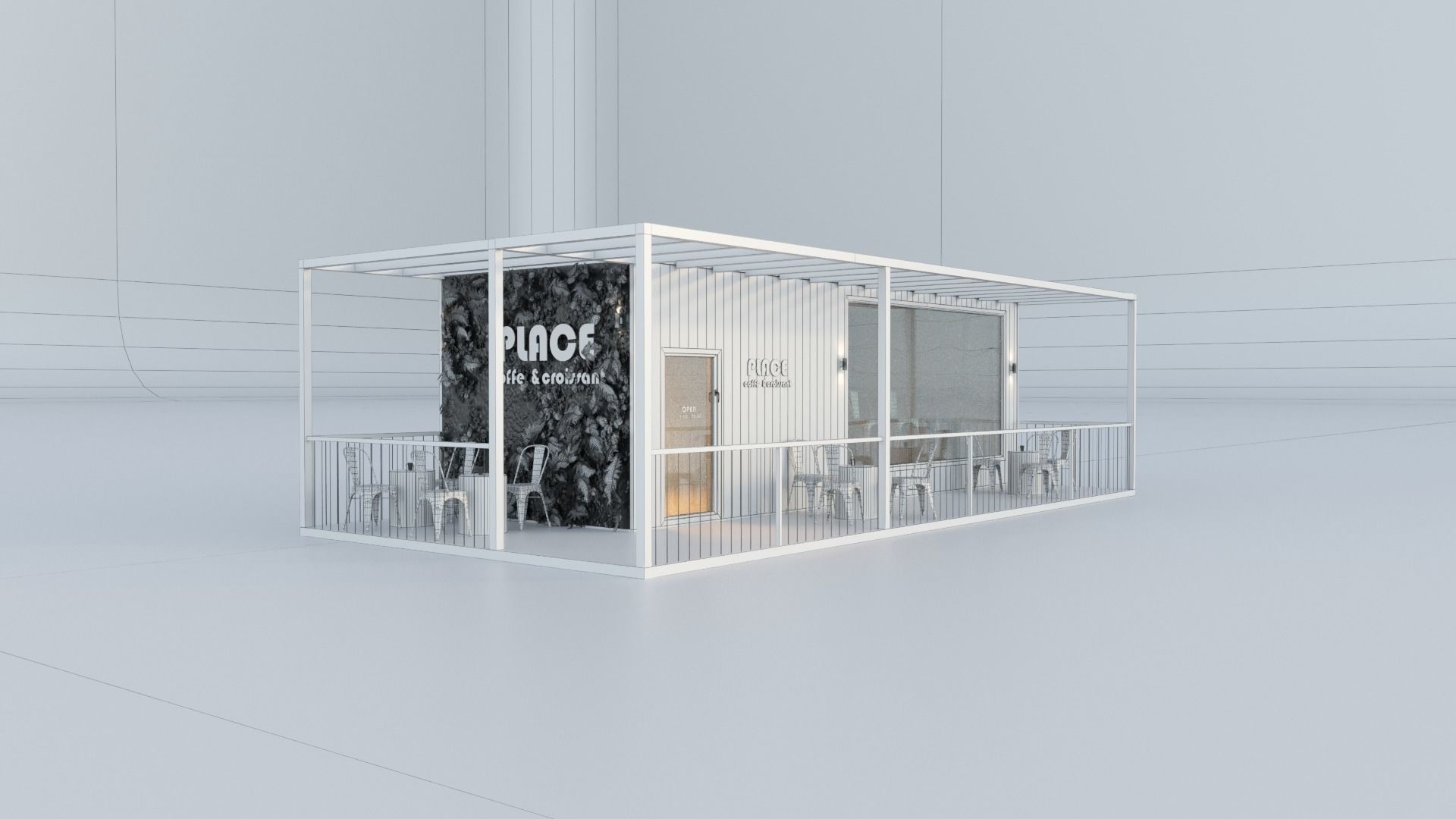 Module house cafe 3D model_10