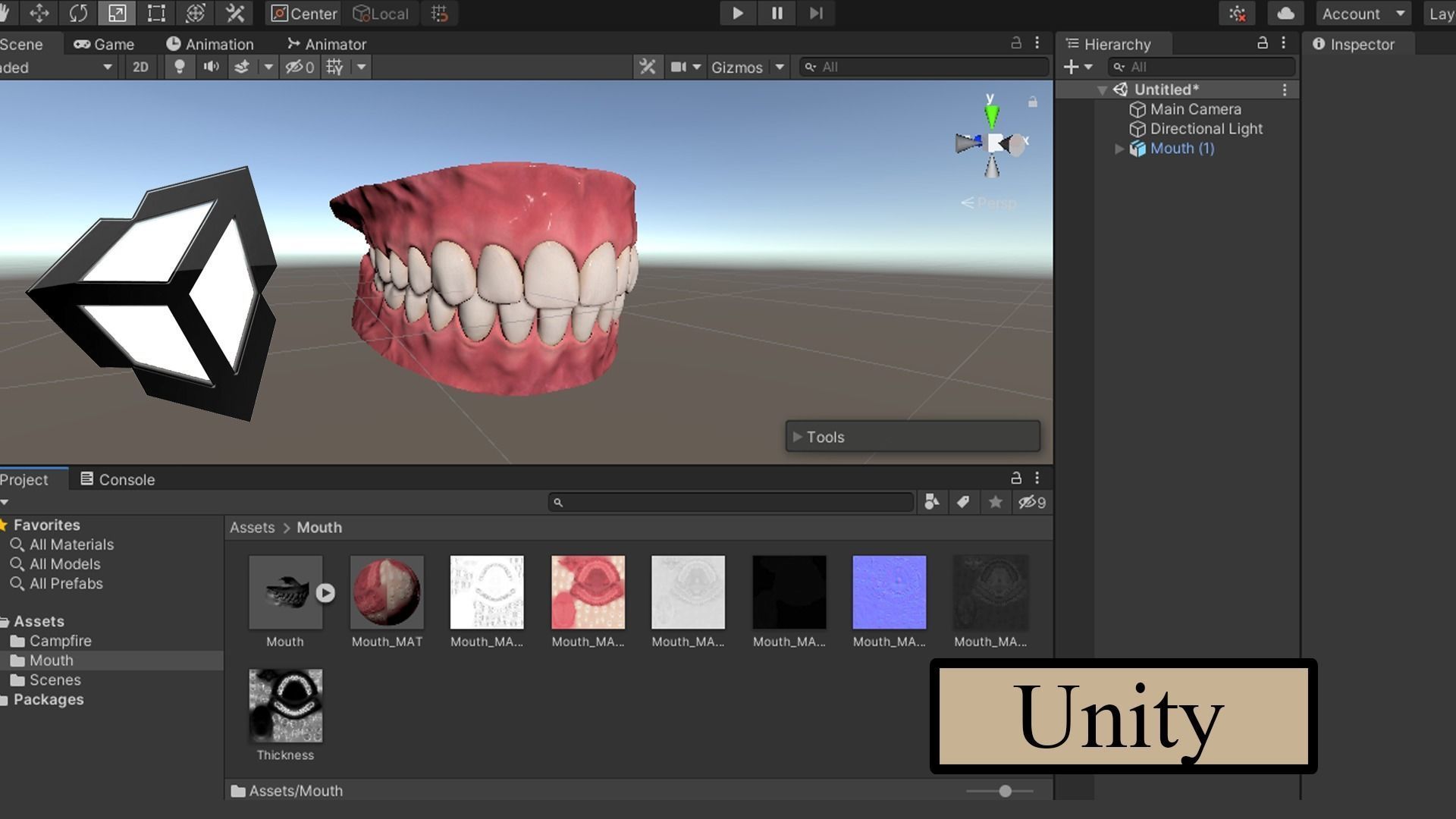 Realistic Mouth for character Low-poly 3D model_8
