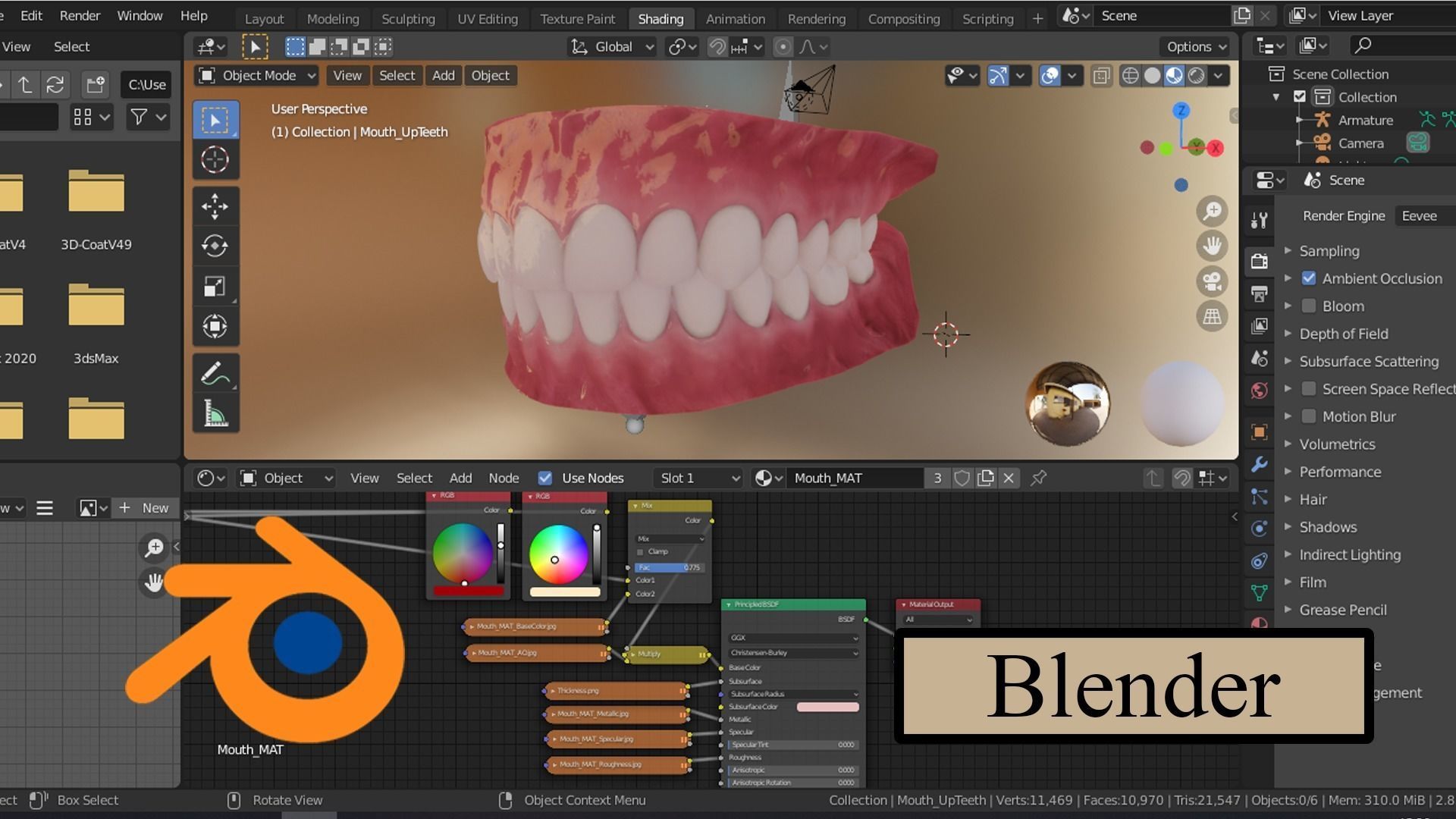 Realistic Mouth for character Low-poly 3D model_3