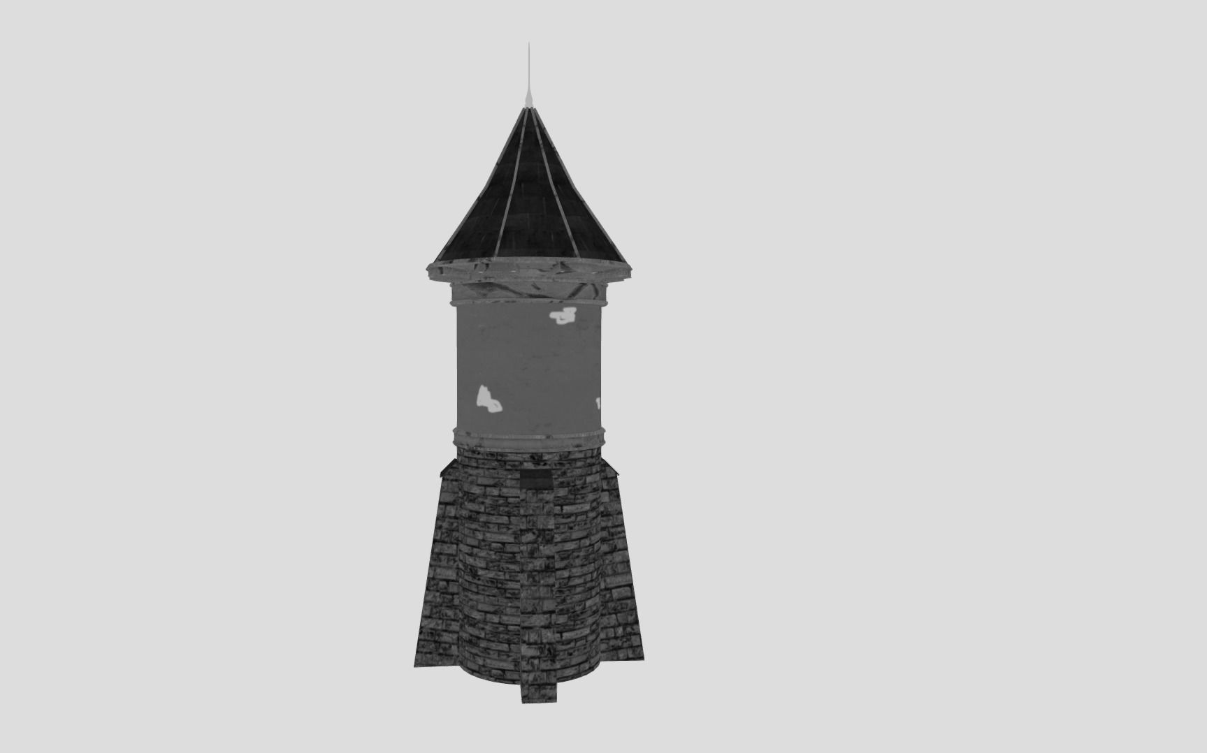 Medieval Tower Low-poly 3D model_12