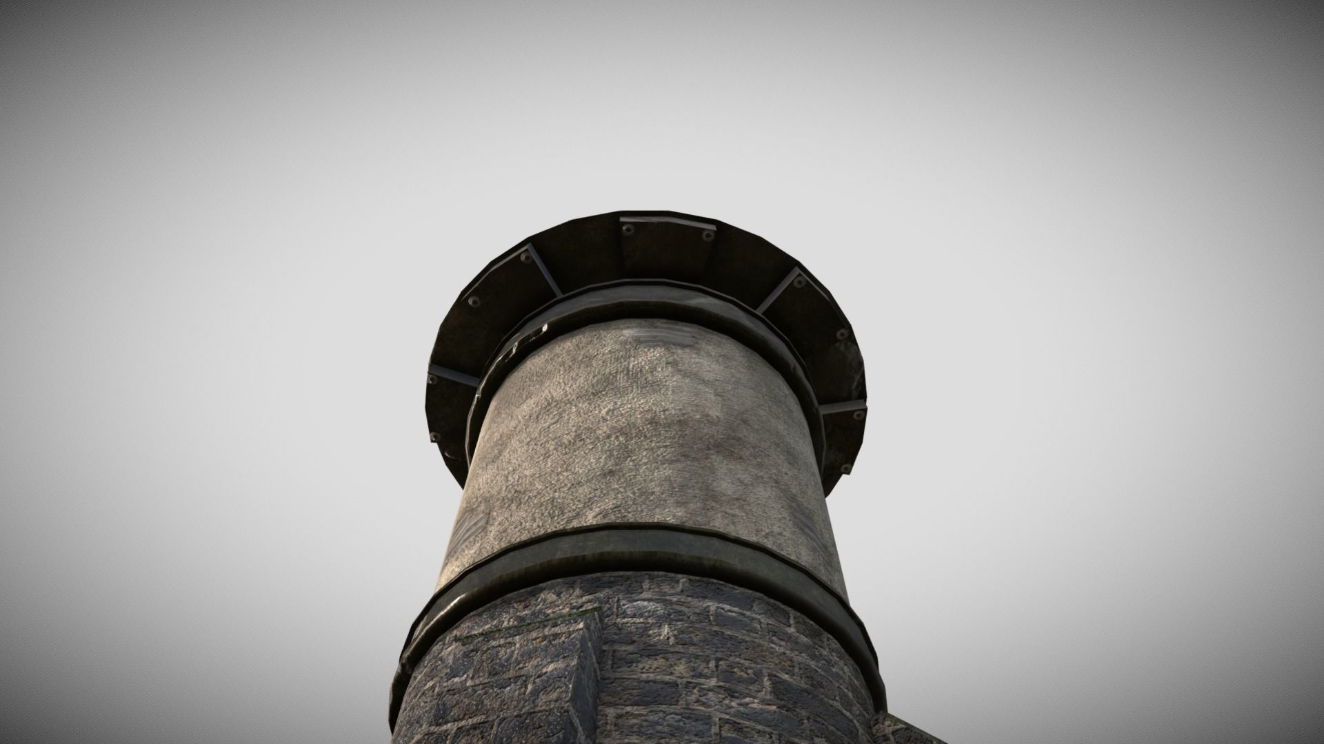 Medieval Tower Low-poly 3D model_5