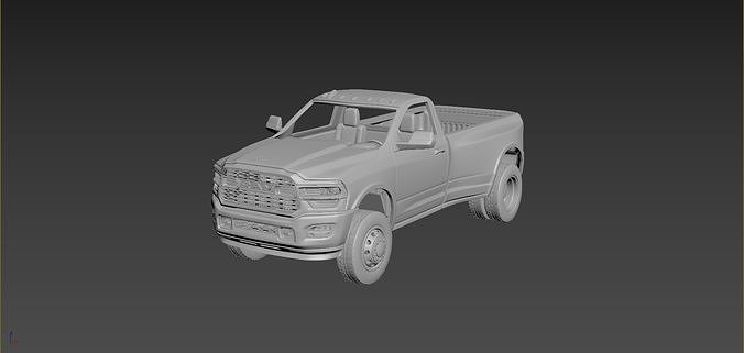 Dodge Ram 3500 2020 Regular Cab 3D print model 3