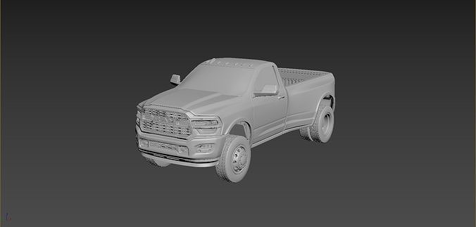 Dodge Ram 3500 2020 Regular Cab 3D print model 2