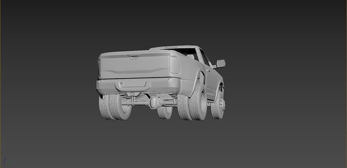 Dodge Ram 3500 2020 Regular Cab 3D print model 7