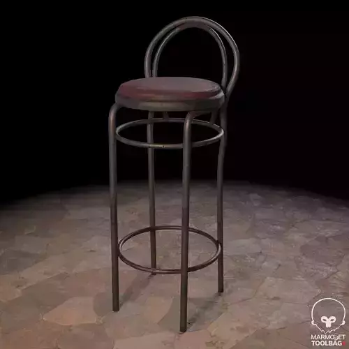 Old vintage high bar stool