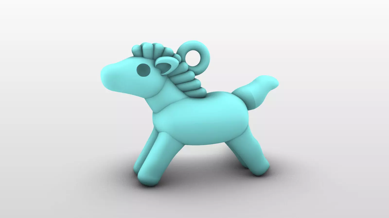Charm Pendant - Adorable Little Animal - Horse 3D print model