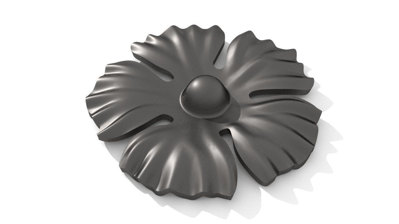 Mold for wrought iron flower 3D print model_1