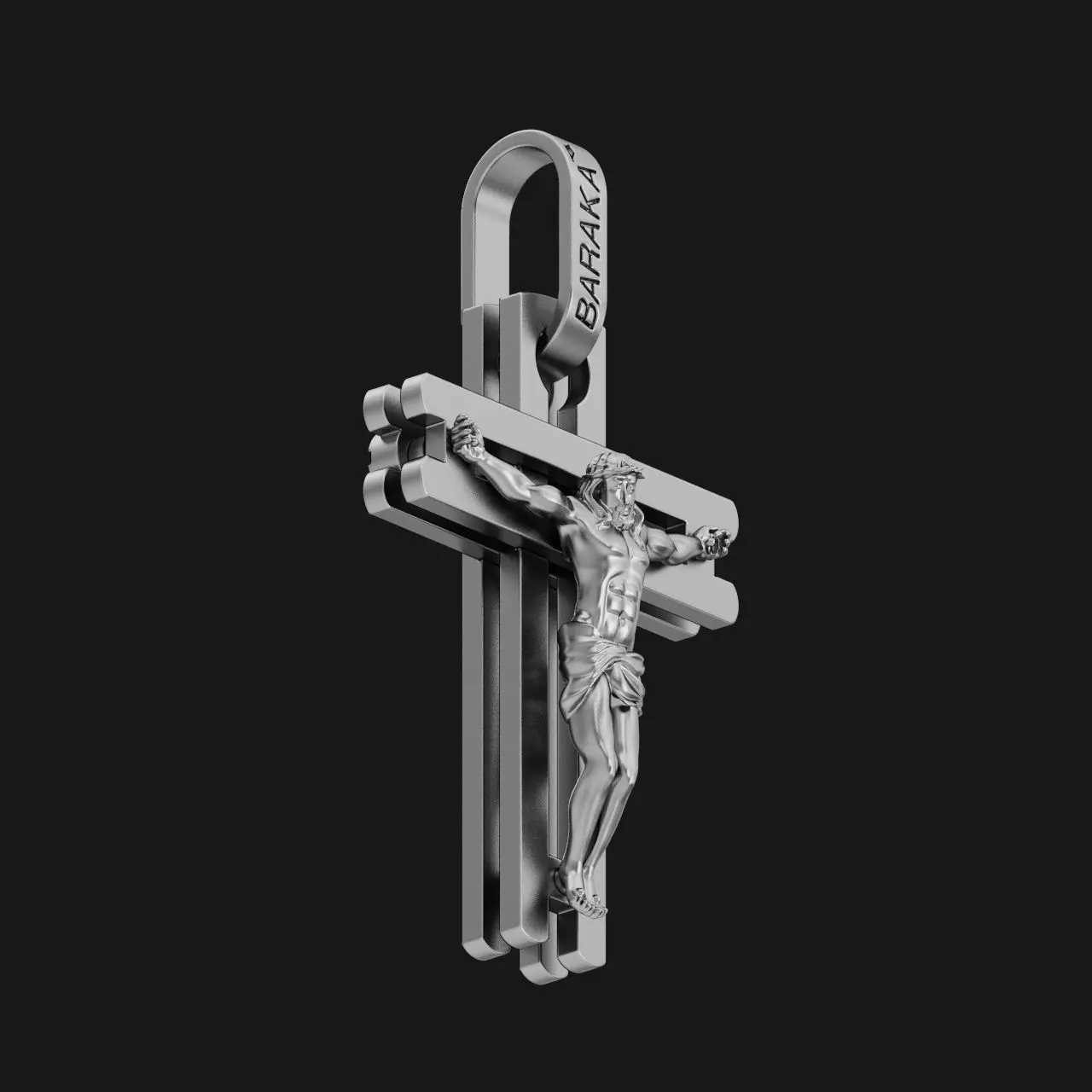 Baraka cross pendant 3D print model