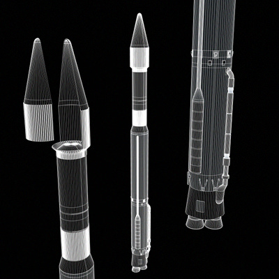 Atlas V Rocket 3D model_3