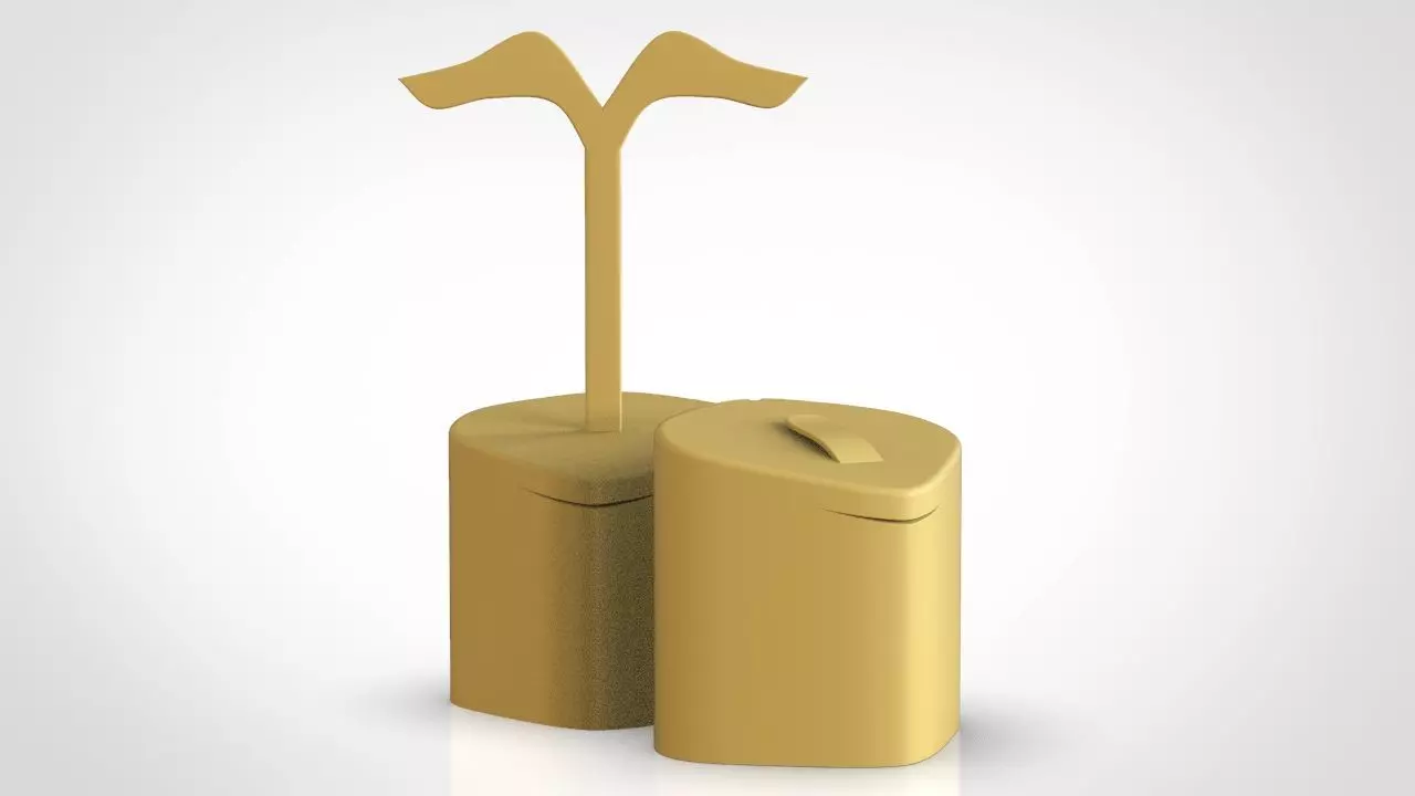 ring and earing display 3D print model_0