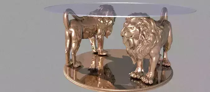 table-liun lions side table