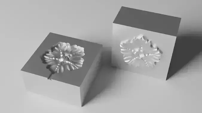 Mold for wrought iron flower 02