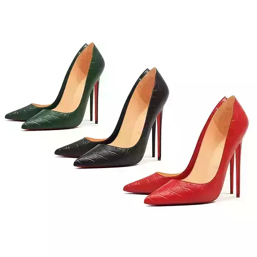 Christian Louboutin So Kate 120mm Alligator Embossed High Heels Low-poly 3D model
