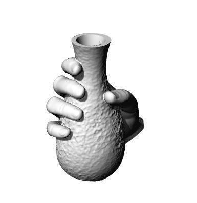 Vase and hand criative - plant vase 3D print model_7