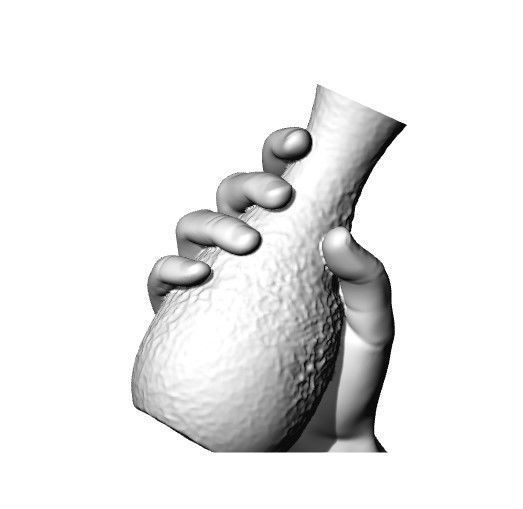 Vase and hand criative - plant vase 3D print model_4