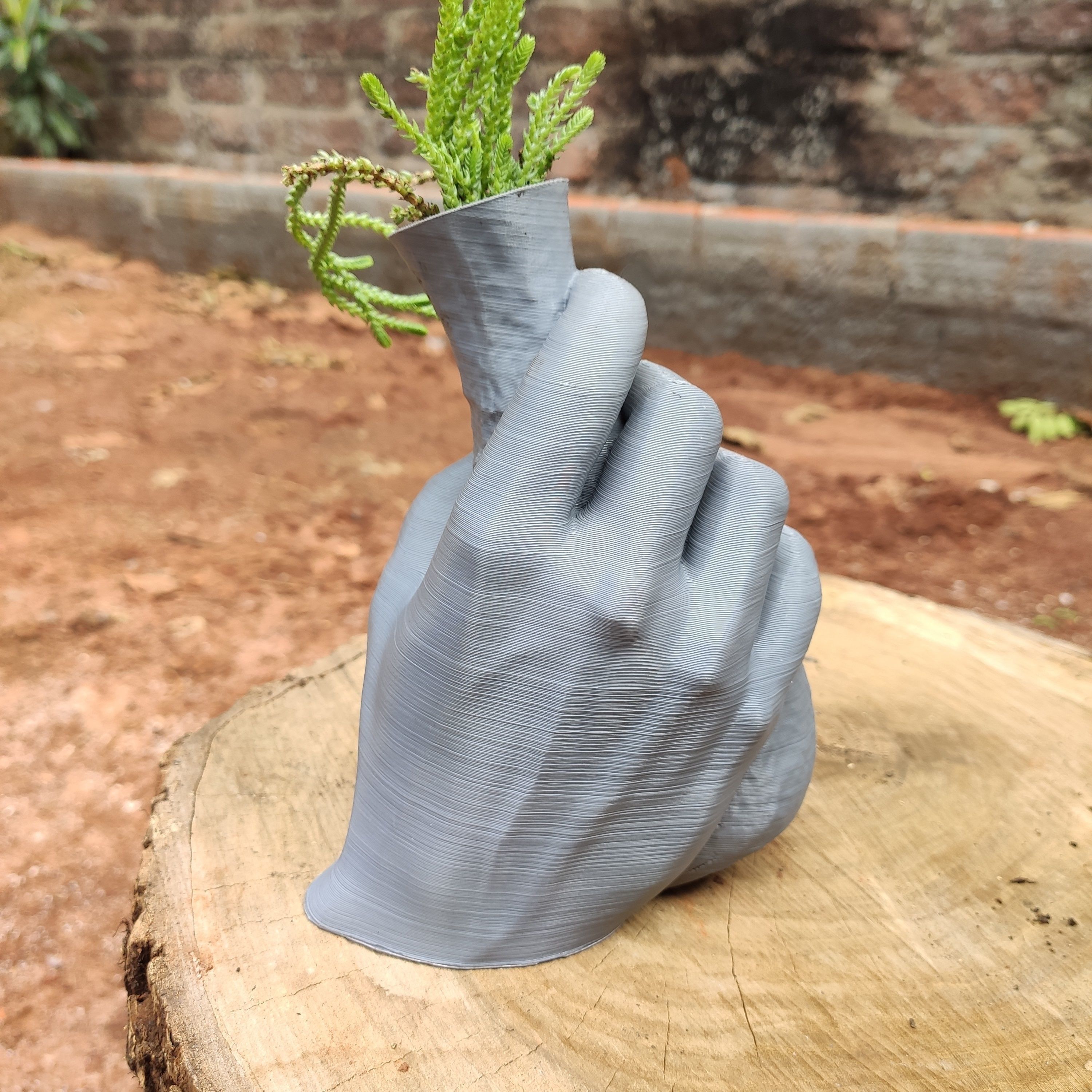 Vase and hand criative - plant vase 3D print model_2