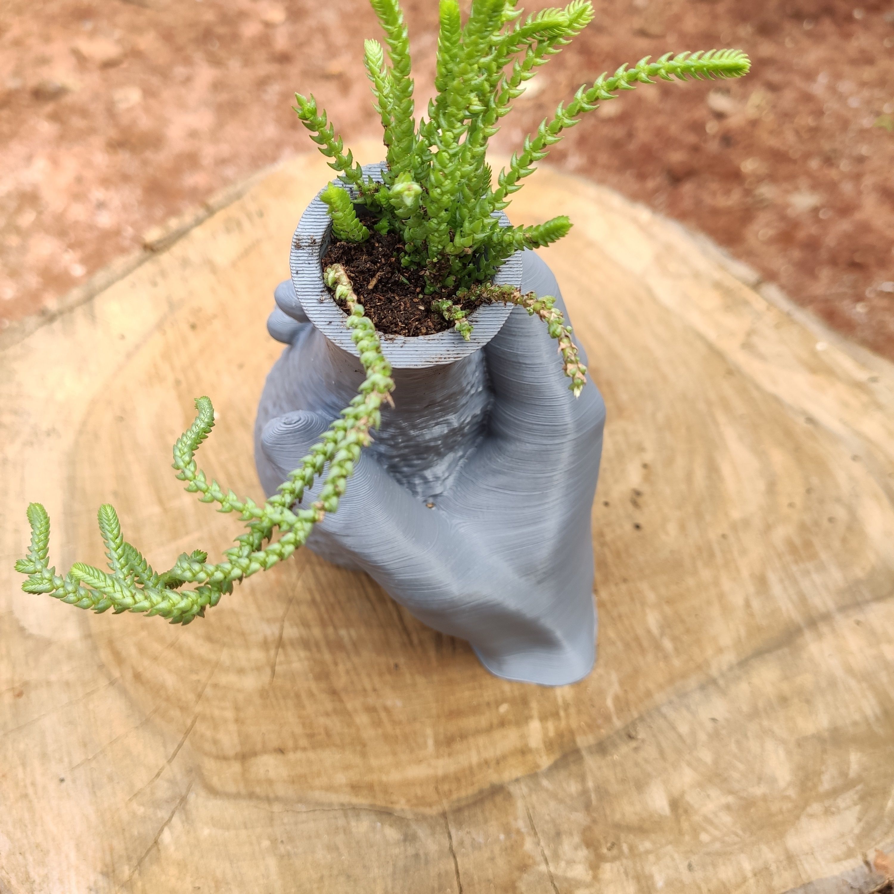 Vase and hand criative - plant vase 3D print model_8