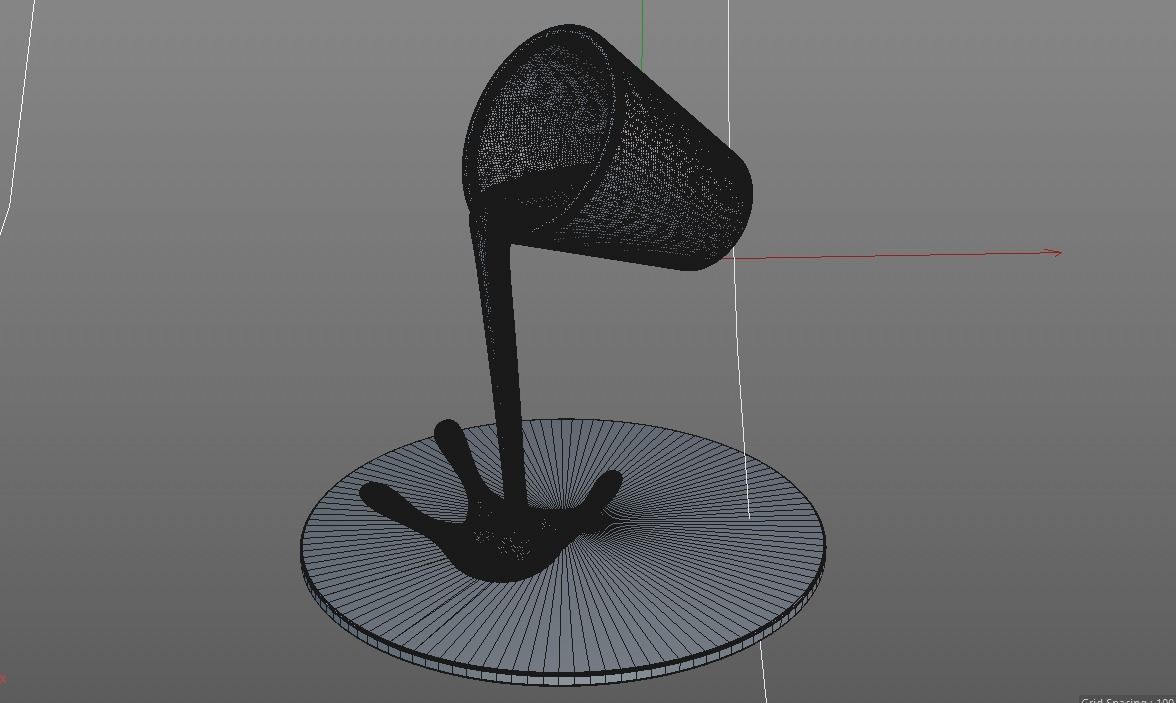 Floating cup - Pouring water  sculpture 3d printable model 3D print model_9