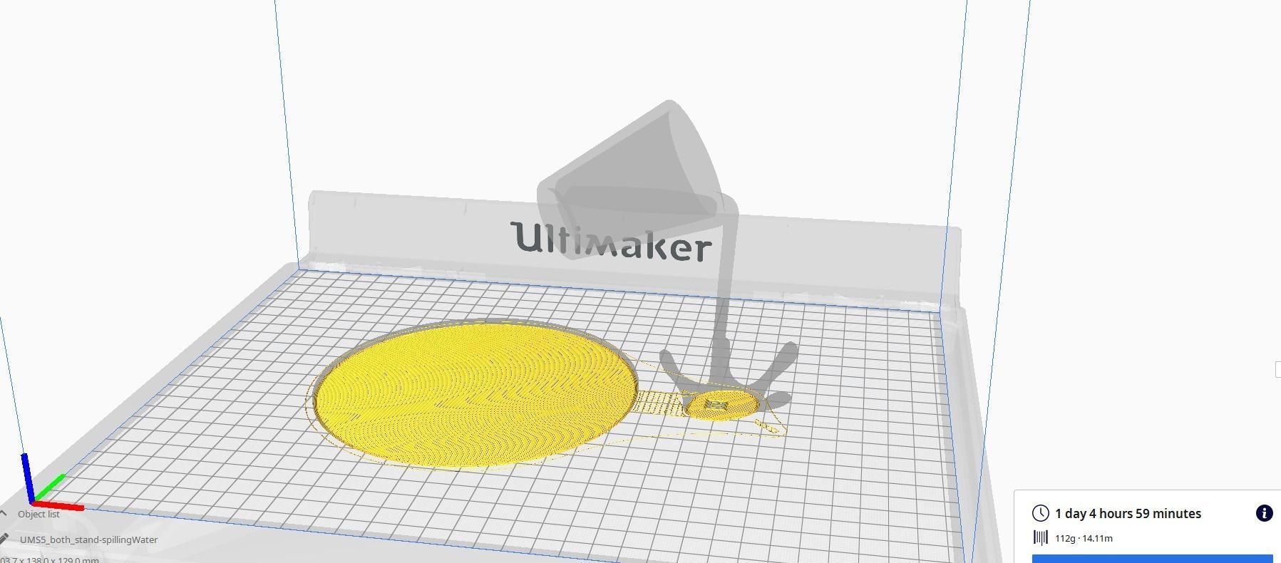 Floating cup - Pouring water  sculpture 3d printable model 3D print model_4