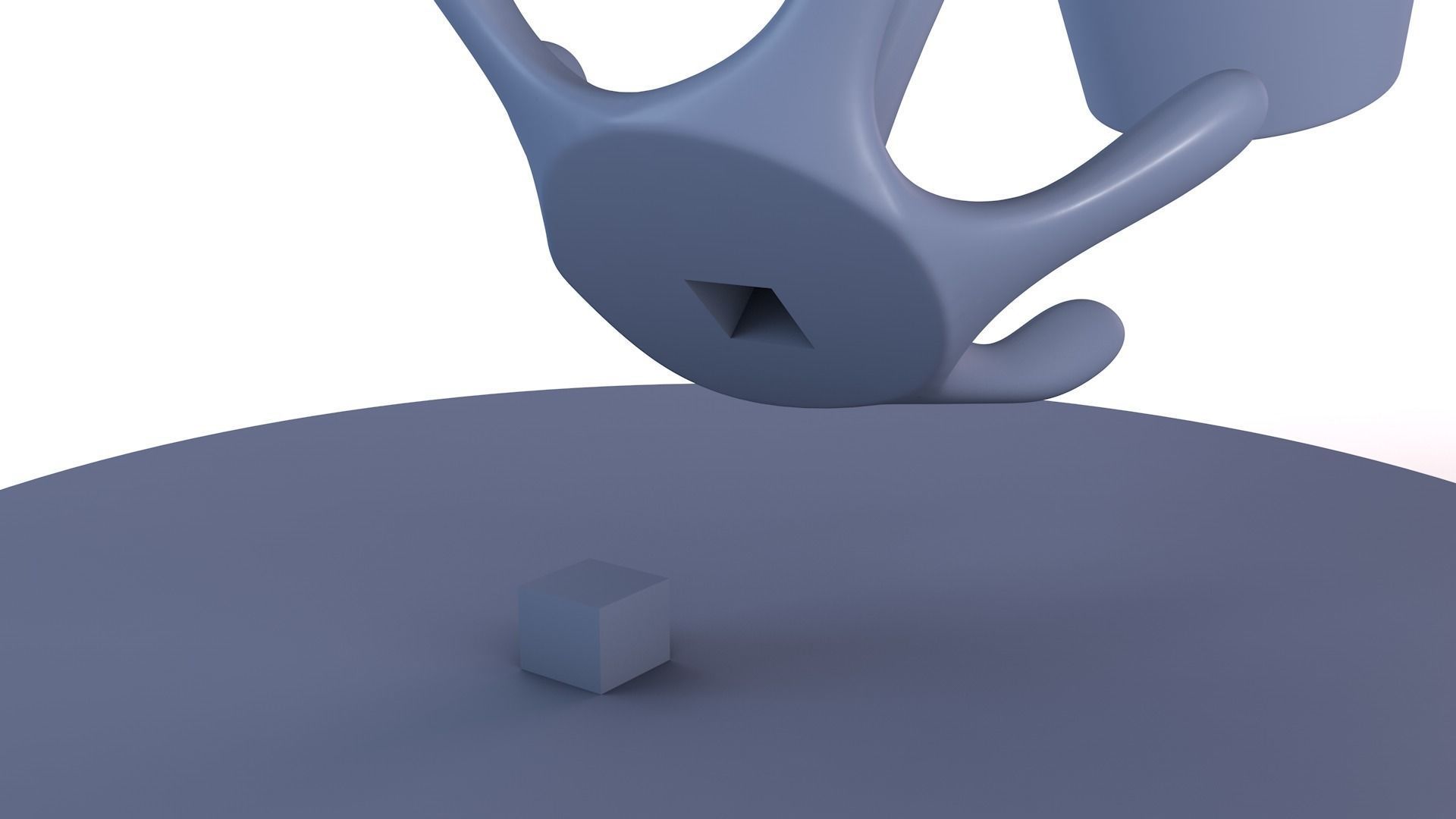 Floating cup - Pouring water  sculpture 3d printable model 3D print model_1