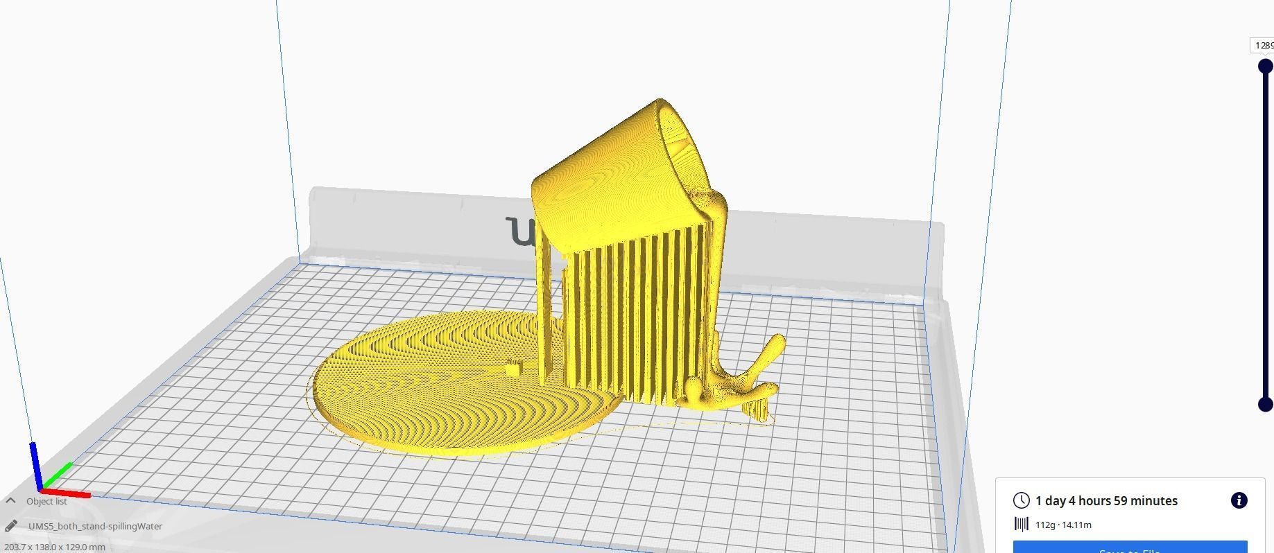 Floating cup - Pouring water  sculpture 3d printable model 3D print model_7