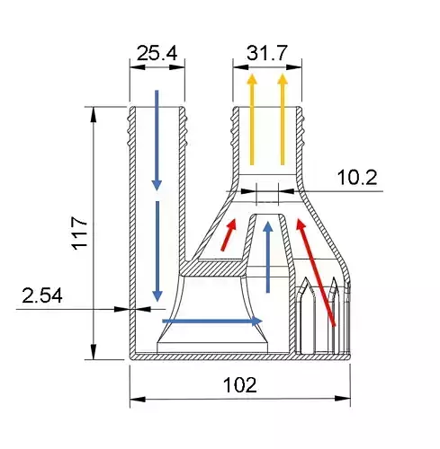 180 degree angled Water Suction Jet Pump Ejector vacuum