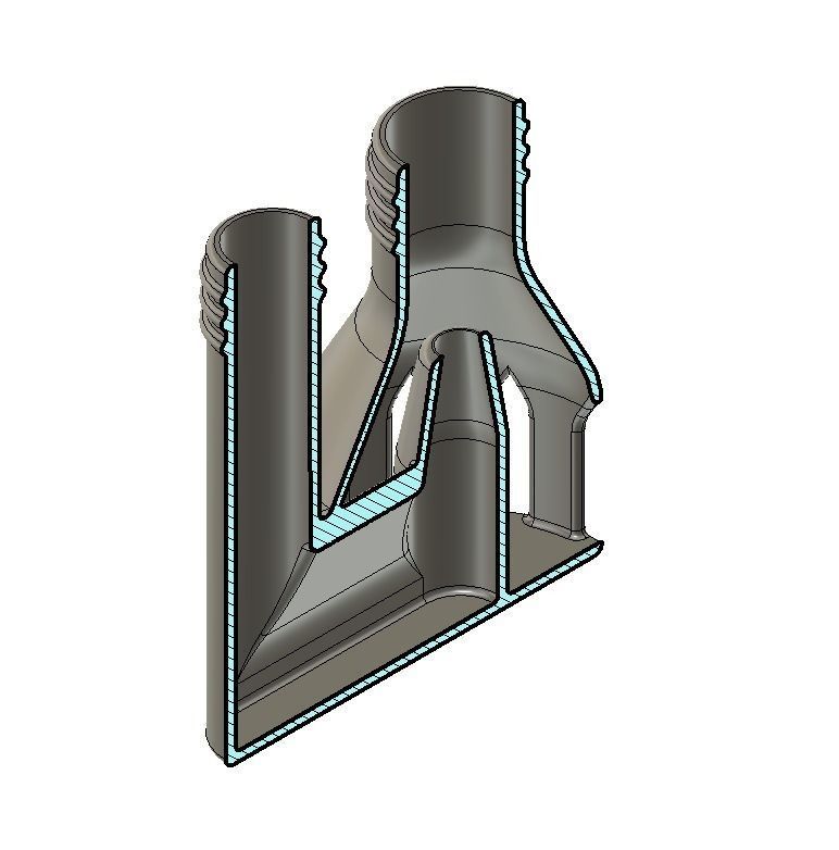 180 degree angled Water Suction Jet Pump Ejector vacuum 3D print model_5