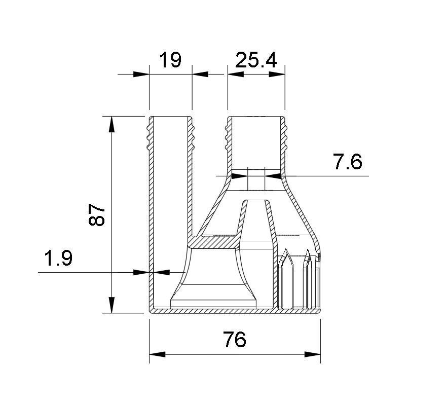 180 degree angled Water Suction Jet Pump Ejector vacuum 3D print model_3