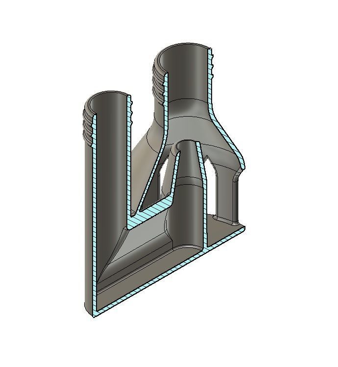 180 degree angled Water Suction Jet Pump Ejector vacuum 3D print model_8