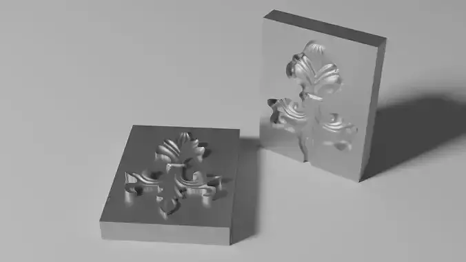 Mold for wrought iron ornament 01